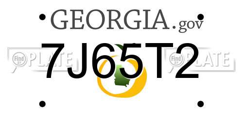7J65T2 Georgia License Plate