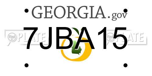 7JBA15 Georgia License Plate