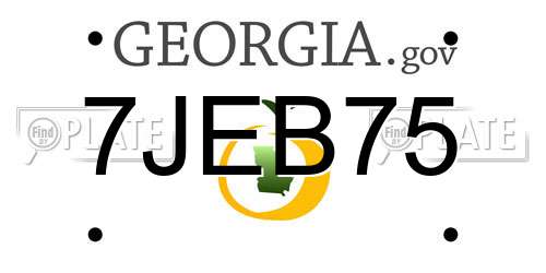 7JEB75 Georgia License Plate