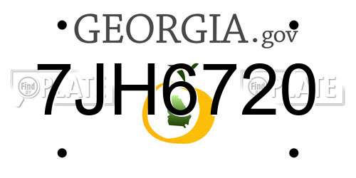 7JH6720 Georgia License Plate