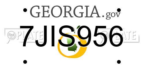 7JIS956 Georgia License Plate