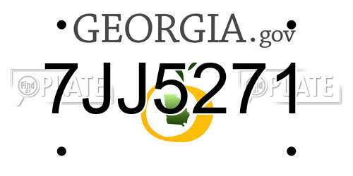 7JJ5271 Georgia License Plate