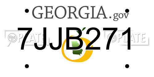 7JJB271 Georgia License Plate