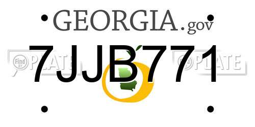 7JJB771 Georgia License Plate