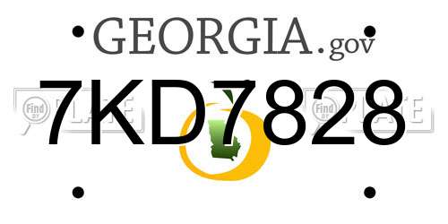 7KD7828 Georgia License Plate