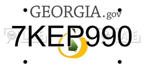 7KEP990 Georgia License Plate