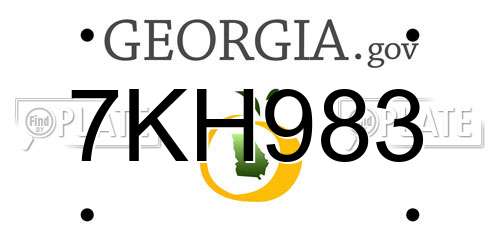 7KH983 Georgia License Plate