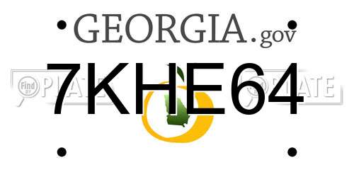 7KHE64 Georgia License Plate
