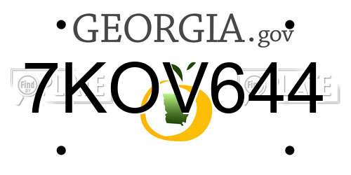 7KOV644 Georgia License Plate