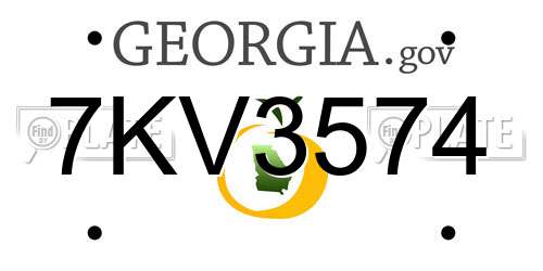 7KV3574 Georgia License Plate