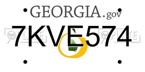 7KVE574 Georgia License Plate
