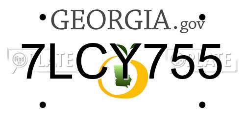 7LCY755 Georgia License Plate