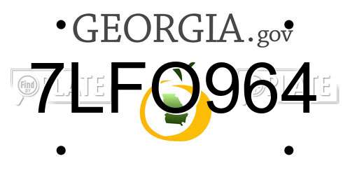 7LFO964 Georgia License Plate