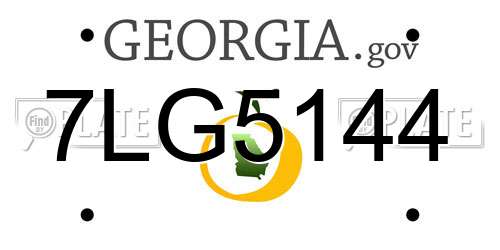 7LG5144 Georgia License Plate