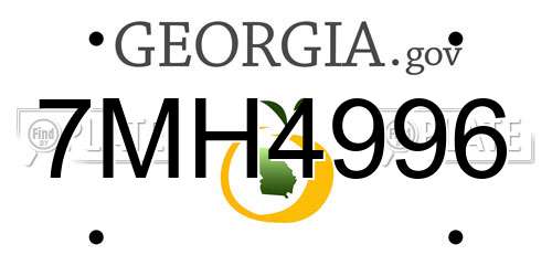 7MH4996 Georgia License Plate