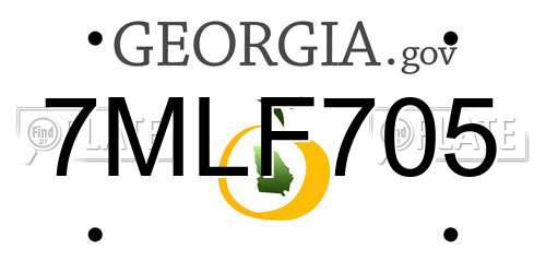 7MLF705 Georgia License Plate