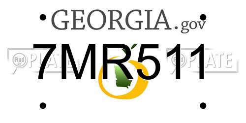 7MR511 Georgia License Plate
