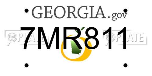 7MR811 Georgia License Plate