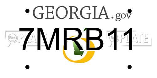 7MRB11 Georgia License Plate