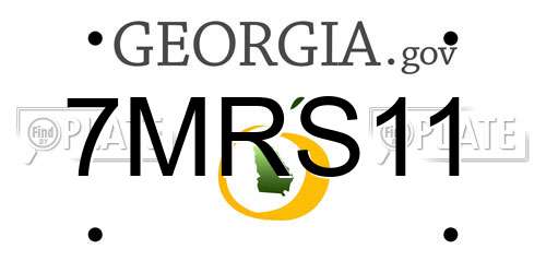 7MRS11 Georgia License Plate