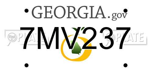 7MV237 Georgia License Plate
