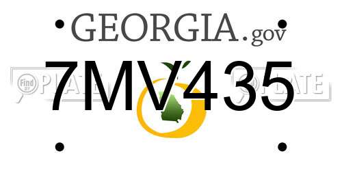 7MV435 Georgia License Plate