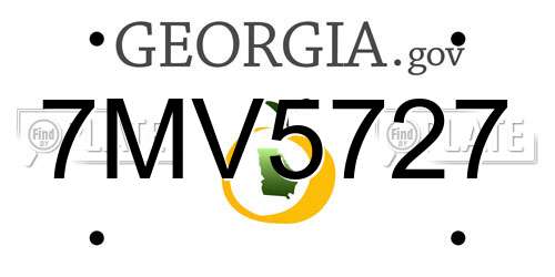 7MV5727 Georgia License Plate