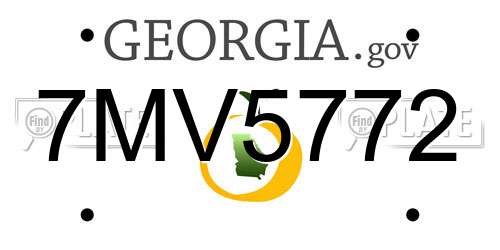 7MV5772 Georgia License Plate