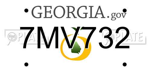7MV732 Georgia License Plate