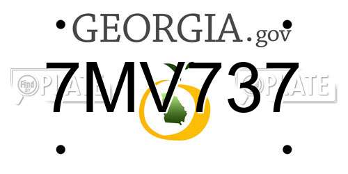 7MV737 Georgia License Plate