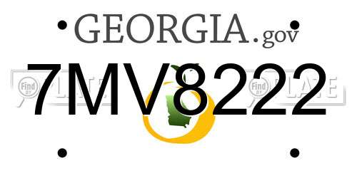7MV8222 Georgia License Plate