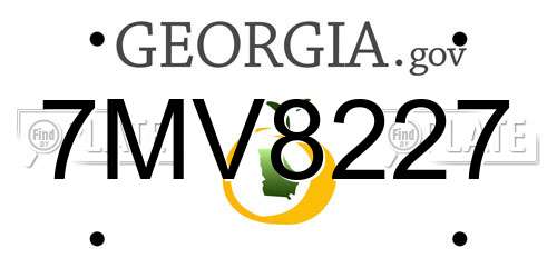 7MV8227 Georgia License Plate