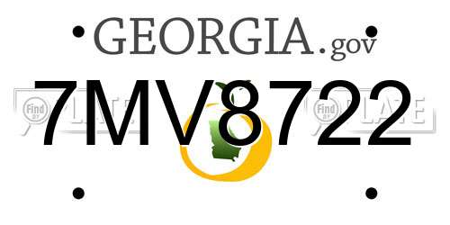 7MV8722 Georgia License Plate