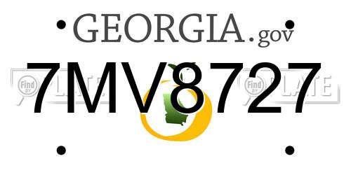 7MV8727 Georgia License Plate