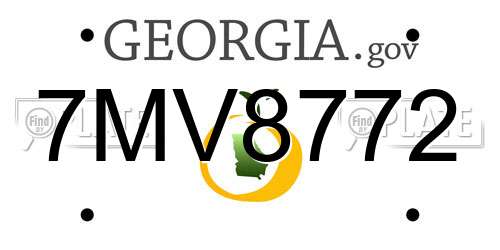 7MV8772 Georgia License Plate