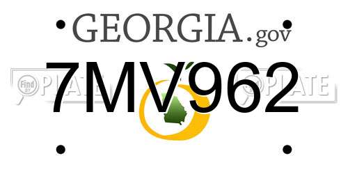 7MV962 Georgia License Plate