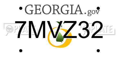 7MVZ32 Georgia License Plate