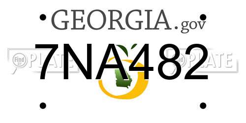 7NA482 Georgia License Plate