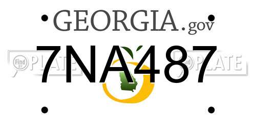 7NA487 Georgia License Plate