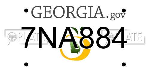 7NA884 Georgia License Plate