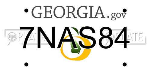 7NAS84 Georgia License Plate