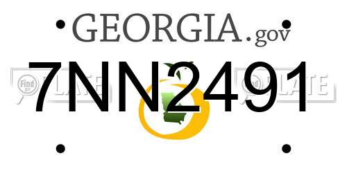 7NN2491 Georgia License Plate