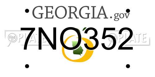 7NO352 Georgia License Plate