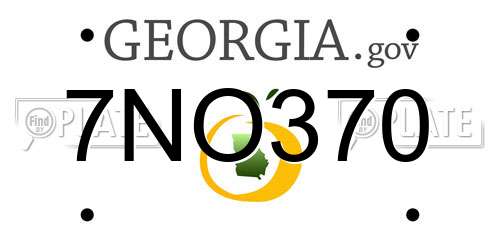 7NO370 Georgia License Plate