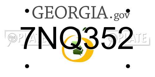 7NQ352 Georgia License Plate