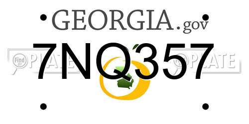 7NQ357 Georgia License Plate