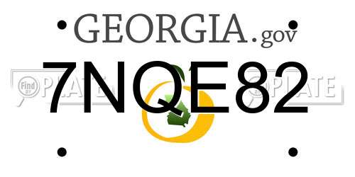 7NQE82 Georgia License Plate