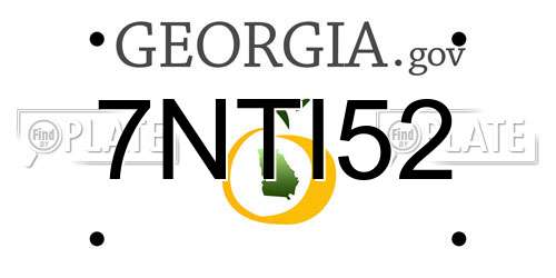 7NTI52 Georgia License Plate