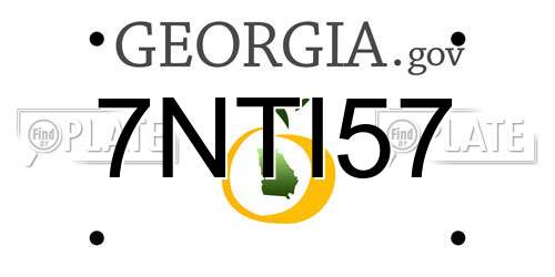 7NTI57 Georgia License Plate