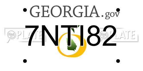 7NTI82 Georgia License Plate